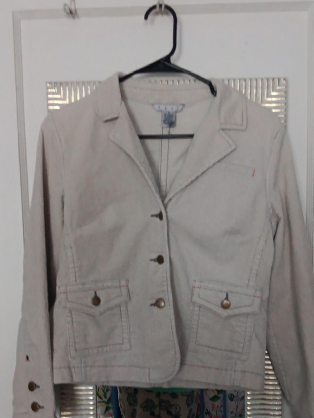 CAbi Cream Women's Cotton Blazer Jacket